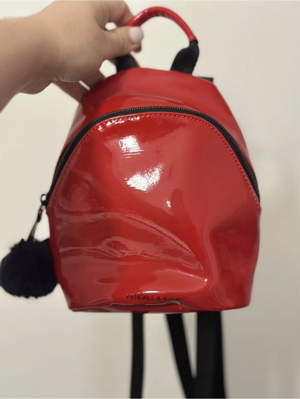 Kendall & Kylie Glossy Red Mini Backpack